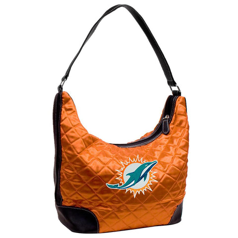 Miami Dolphins NFL Quilted Hobo (Orange)