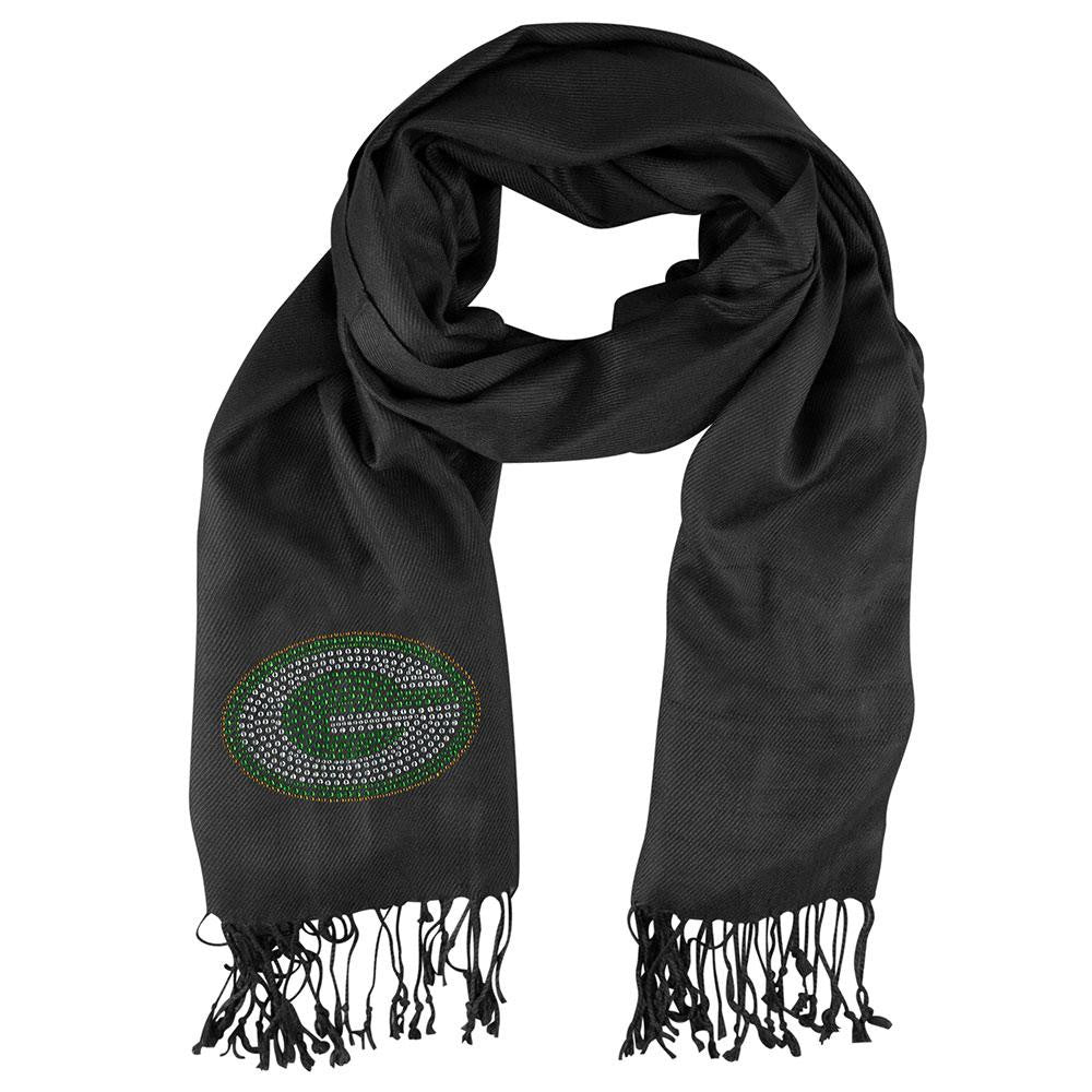 Green Bay Packers NFL Black Pashi Fan Scarf