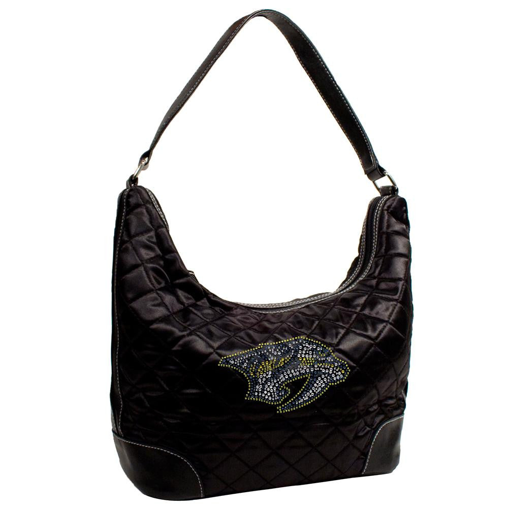 Nashville Predators NHL Sport Noir Quilted Hobo