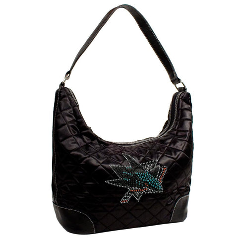 San Jose Sharks NHL Sport Noir Quilted Hobo