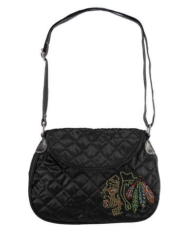 Chicago Blackhawks NHL Sport Noir Quilted Saddlebag