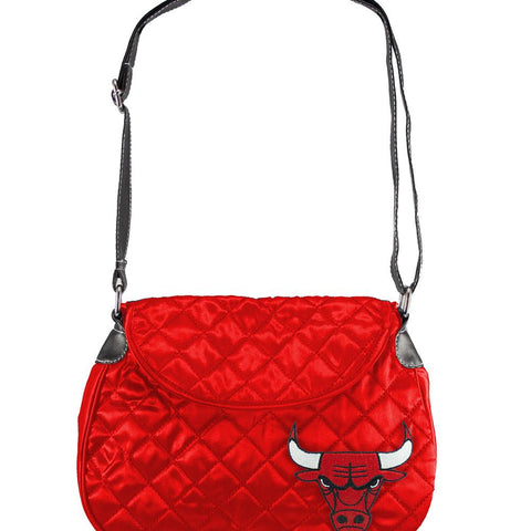 Chicago Bulls NBA Quilted Saddlebag (Light Red)