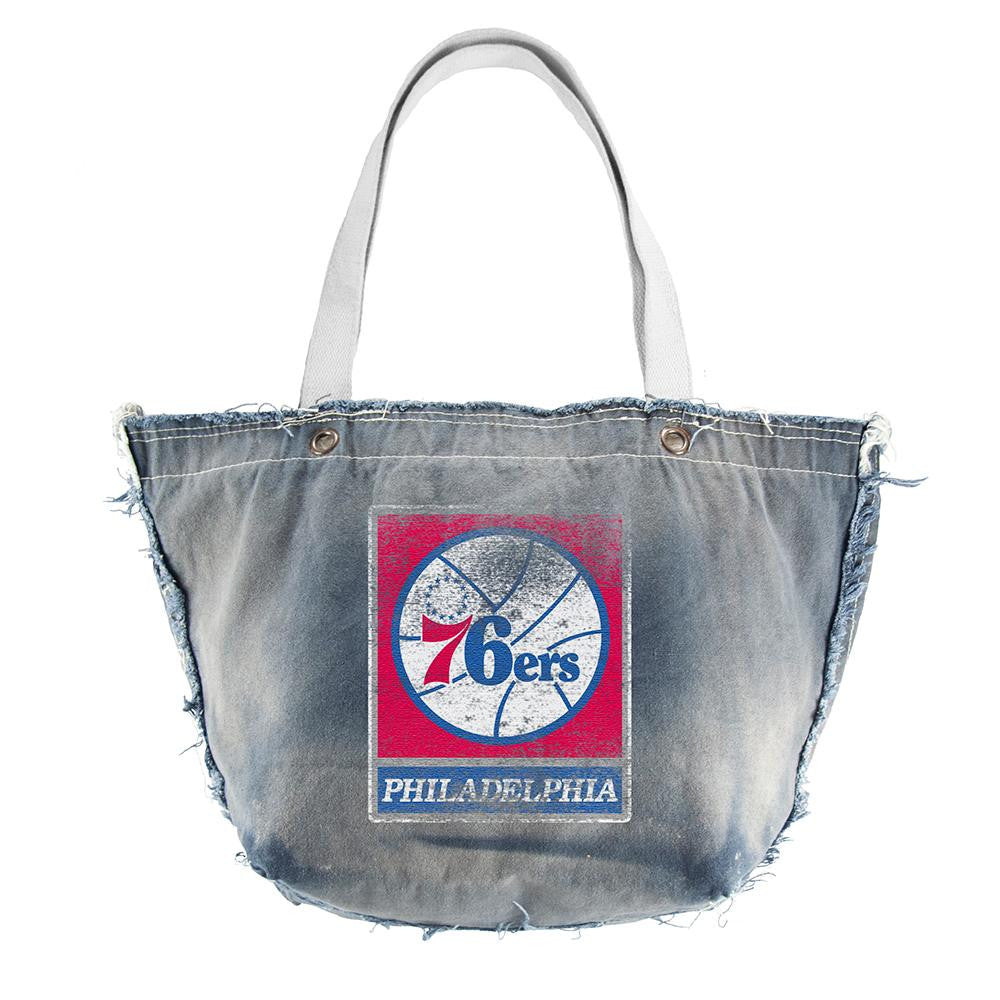 Philadelphia 76ers NBA Vintage Denim Tote