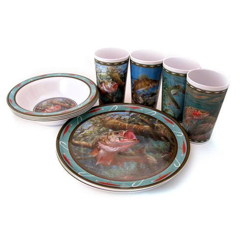 Fresh Water Fish 12 Piece Tableware Set