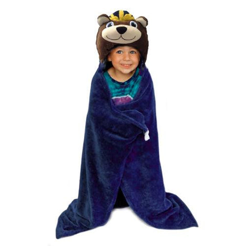 Michigan Wolverines NCAA Huggable Hooded Mascot Blanket