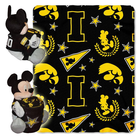 Iowa Hawkeyes NCAA Mickey Mouse with Throw Combo