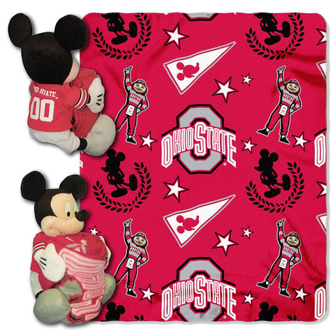 Ohio State Buckeyes NCAA Mickey Mouse with Throw Combo