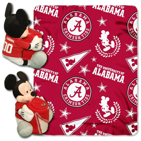 Alabama Crimson Tide NCAA Mickey Mouse with Throw Combo