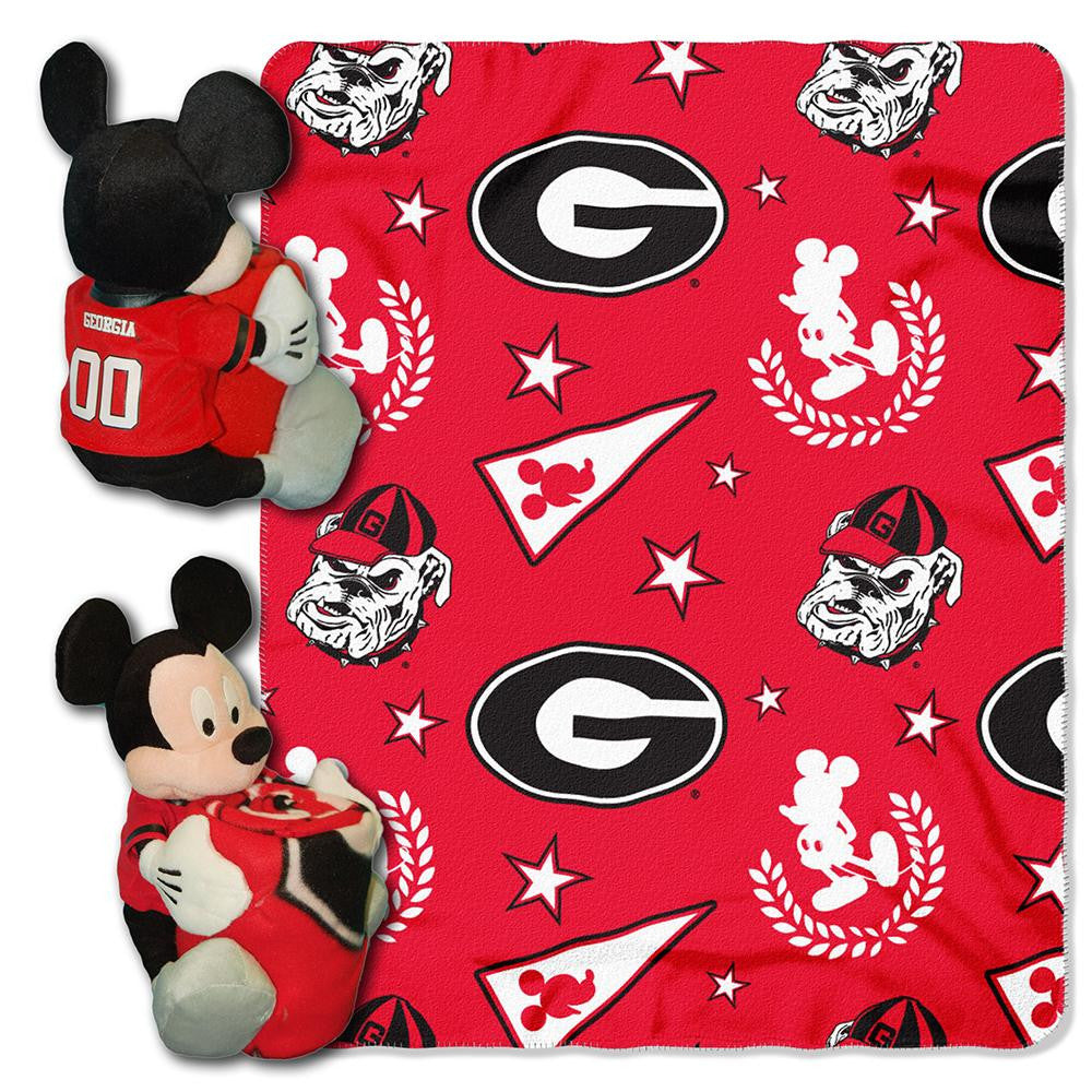 Georgia Bulldogs NCAA Mickey Mouse with Throw Combo