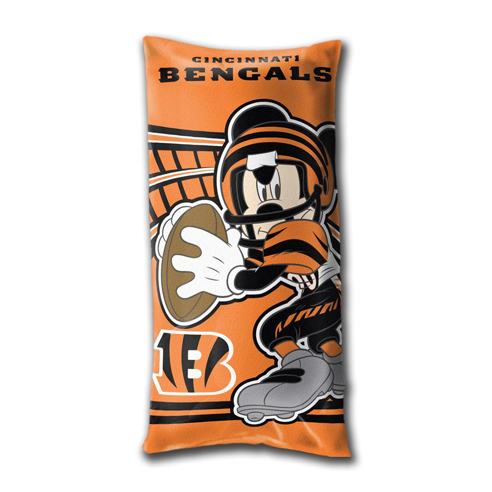 Cincinnati Bengals NFL Mickey Folded Body Pillow (18in x 36in)