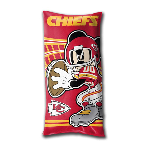 Kansas City Chiefs NFL Mickey Folded Body Pillow (18in x 36in)