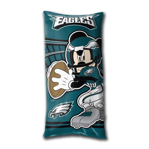 Philadelphia Eagles NFL Mickey Folded Body Pillow (18in x 36in)