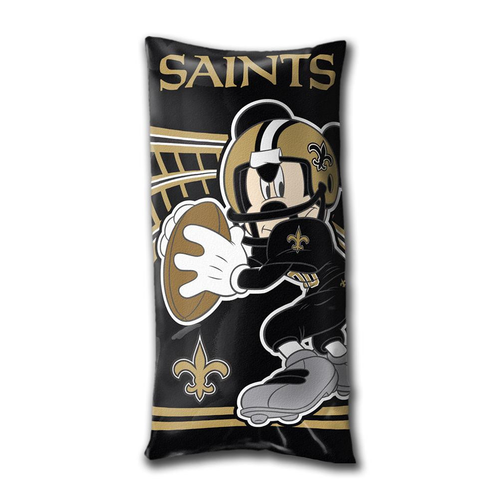 New Orleans Saints NFL Mickey Folded Body Pillow (18in x 36in)