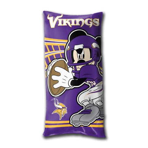 Minnesota Vikings NFL Mickey Folded Body Pillow (18in x 36in)