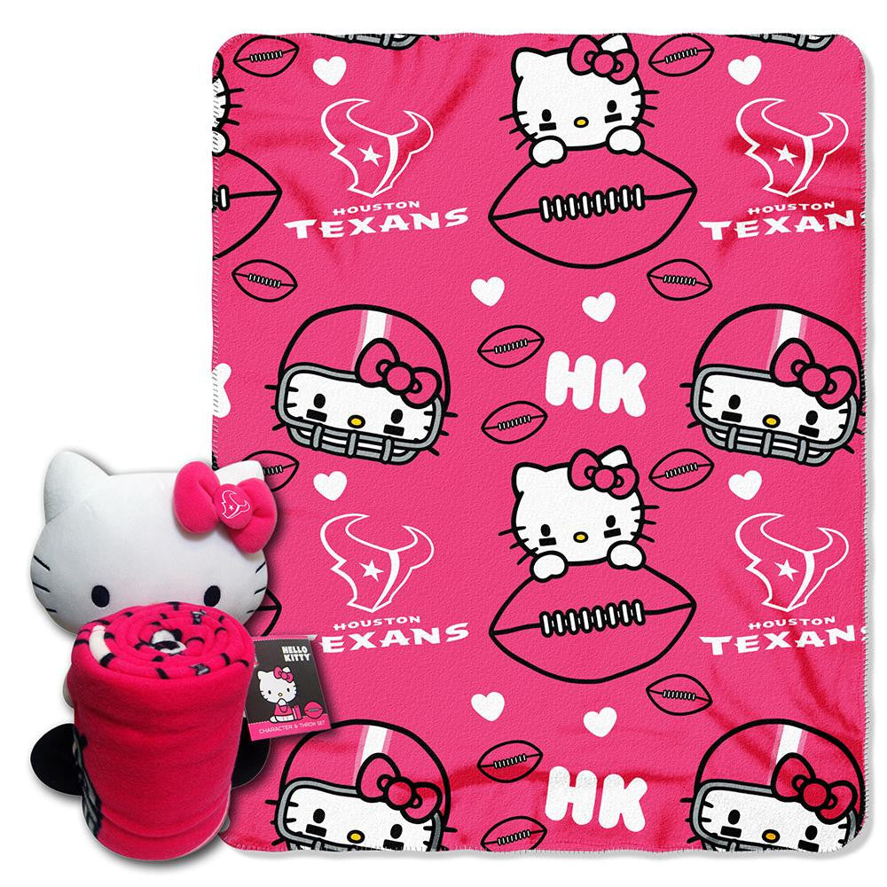 Houston Texans NFL Hello Kitty with Throw Combo