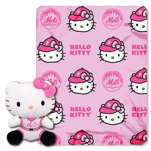 New York Mets MLB Hello Kitty with Throw Combo