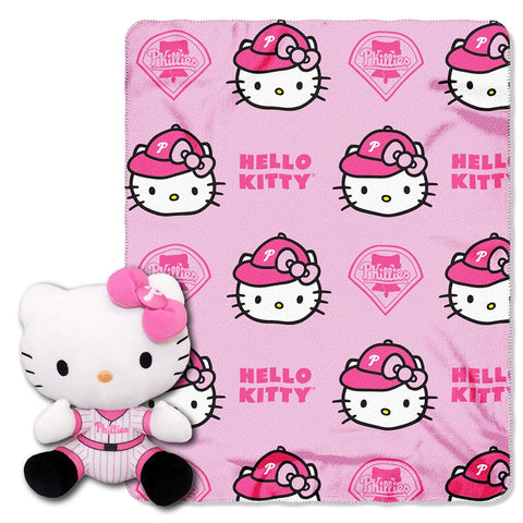 Philadelphia Phillies MLB Hello Kitty with Throw Combo