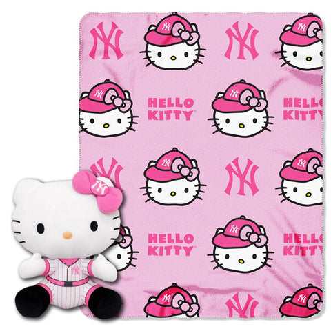 New York Yankees MLB Hello Kitty with Throw Combo