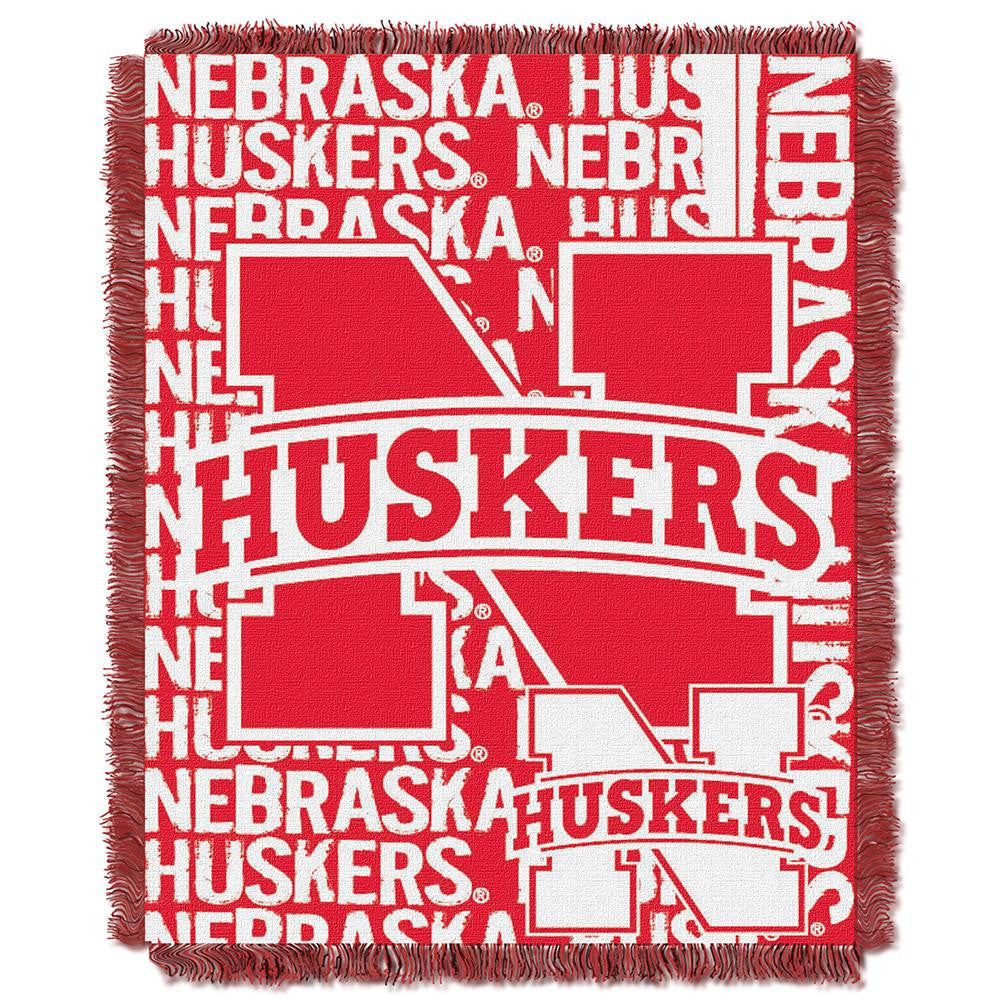 Nebraska Cornhuskers NCAA Triple Woven Jacquard Throw (Double Play Series) (48x60)