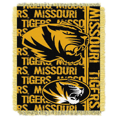 Missouri Tigers NCAA Triple Woven Jacquard Throw (Double Play Series) (48x60)