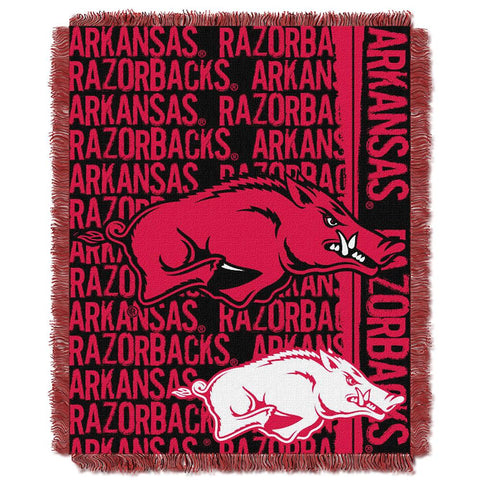 Arkansas Razorbacks NCAA Triple Woven Jacquard Throw (Double Play Series) (48x60)