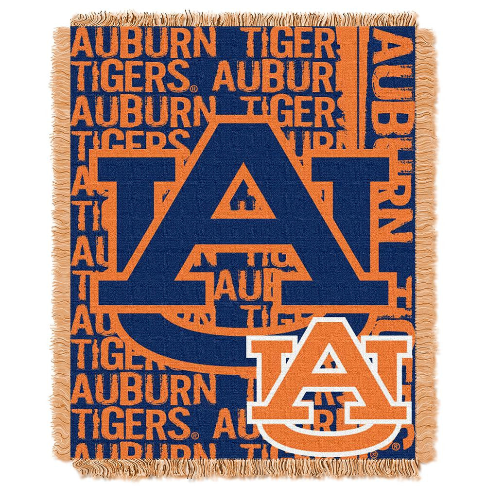 Auburn Tigers NCAA Triple Woven Jacquard Throw (Double Play Series) (48x60)