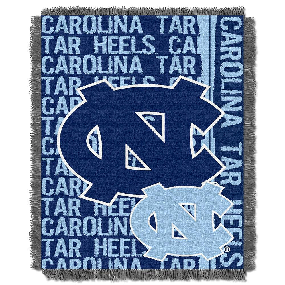 North Carolina Tar Heels NCAA Triple Woven Jacquard Throw (Double Play Series) (48x60)