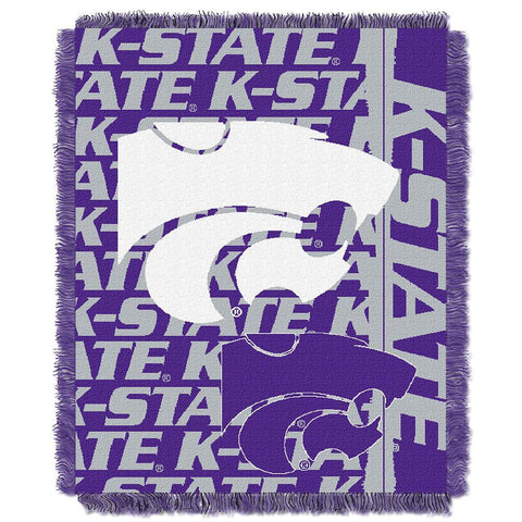 Kansas State Wildcats NCAA Triple Woven Jacquard Throw (Double Play Series) (48x60)