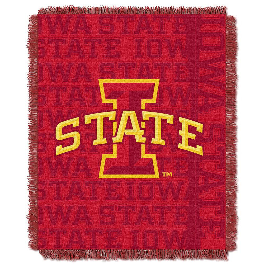 Iowa State Cyclones NCAA Triple Woven Jacquard Throw (Double Play Series) (48x60)