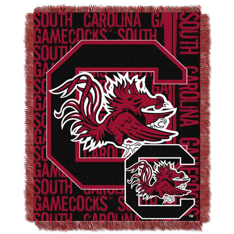 South Carolina Gamecocks NCAA Triple Woven Jacquard Throw (Double Play Series) (48x60)