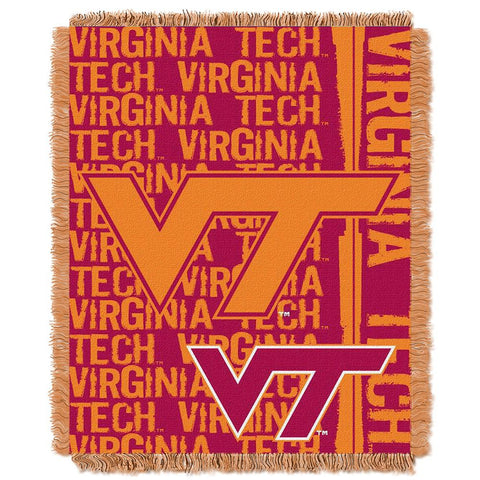 Virginia Tech Hokies NCAA Triple Woven Jacquard Throw (Double Play Series) (48x60)