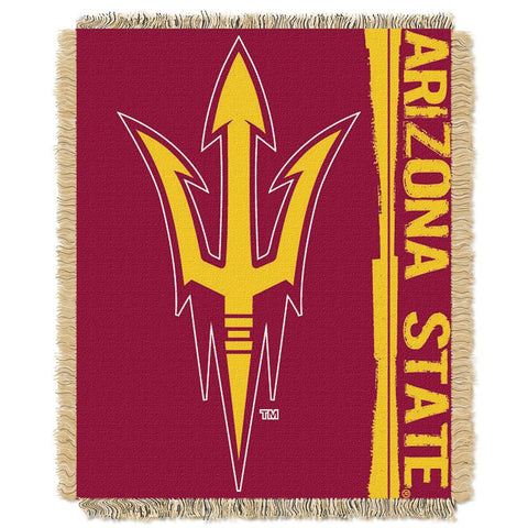 Arizona State Sun Devils NCAA Triple Woven Jacquard Throw (Double Play Series) (48x60)