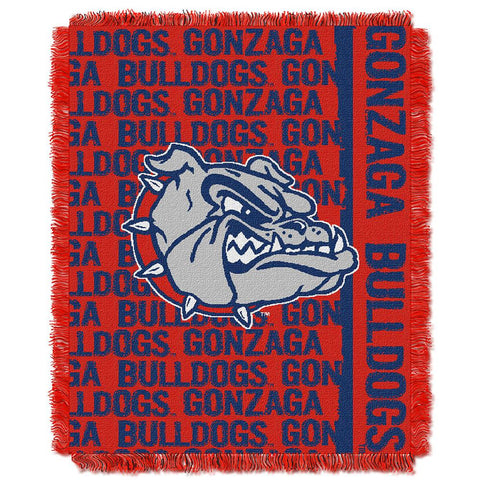 Gonzaga Bulldogs NCAA Triple Woven Jacquard Throw (Double Play Series) (48x60)