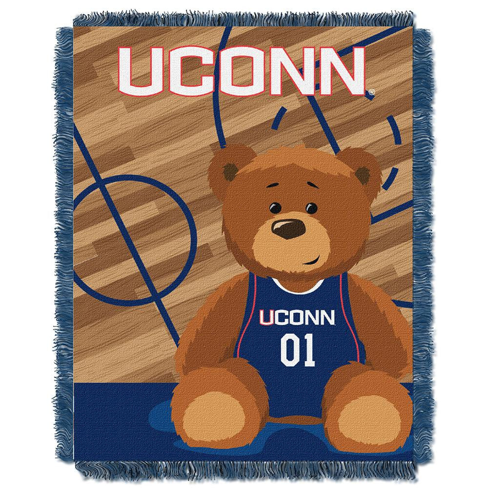 Connecticut Huskies NCAA Triple Woven Jacquard Throw (Fullback Baby Series) (36x48)