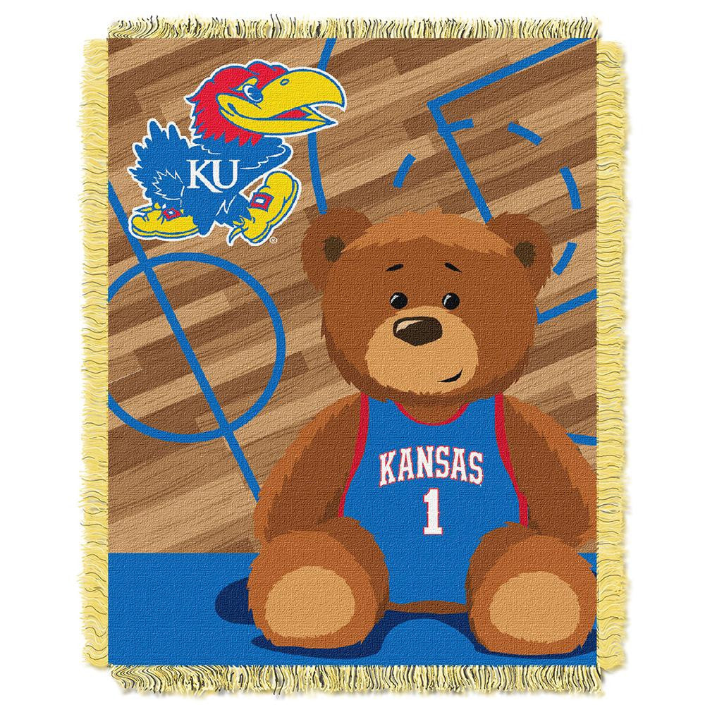 Kansas Jayhawks NCAA Triple Woven Jacquard Throw (Fullback Baby Series) (36x48)