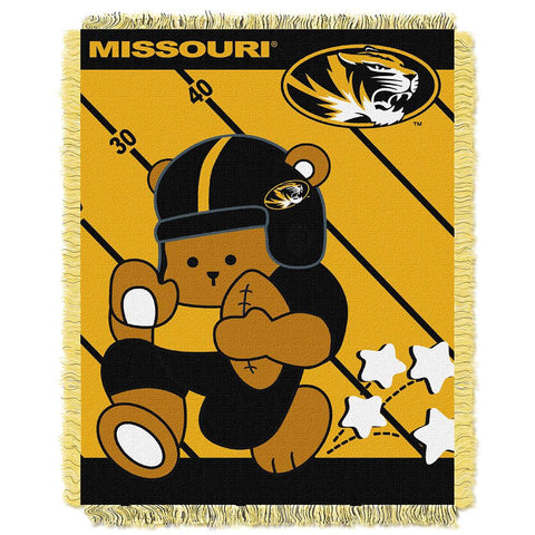 Missouri Tigers NCAA Triple Woven Jacquard Throw (Fullback Baby Series) (36x48)