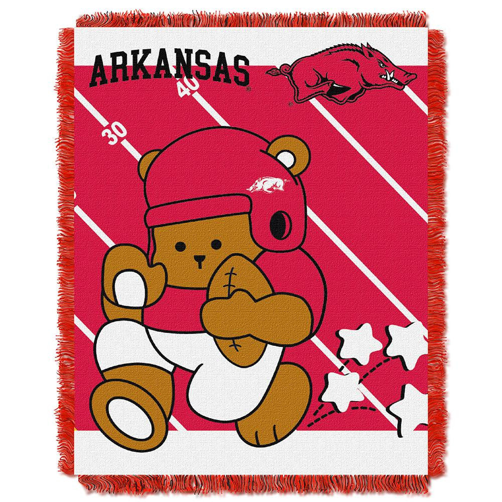 Arkansas Razorbacks NCAA Triple Woven Jacquard Throw (Fullback Baby Series) (36x48)