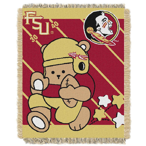 Florida State Seminoles NCAA Triple Woven Jacquard Throw (Fullback Baby Series) (36x48)