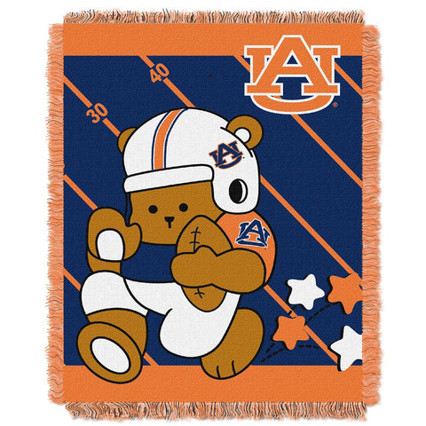 Auburn Tigers NCAA Triple Woven Jacquard Throw (Fullback Baby Series) (36x48)