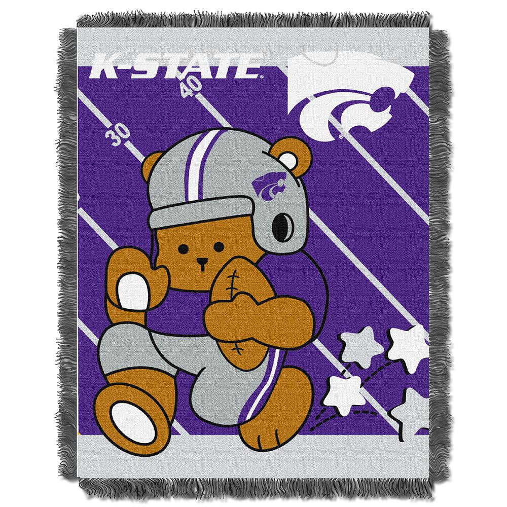 Kansas State Wildcats NCAA Triple Woven Jacquard Throw (Fullback Baby Series) (36x48)