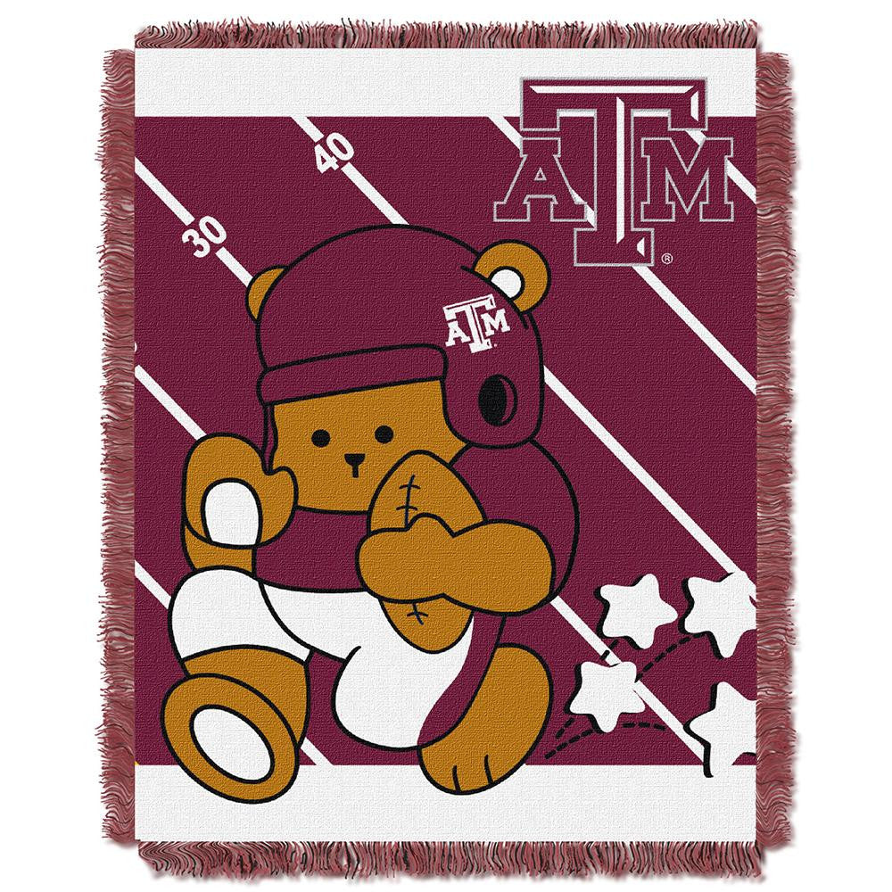 Texas A&M Aggies NCAA Triple Woven Jacquard Throw (Fullback Baby Series) (36x48)