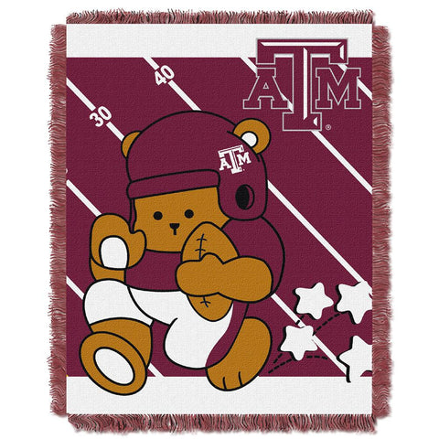 Texas A&M Aggies NCAA Triple Woven Jacquard Throw (Fullback Baby Series) (36x48)