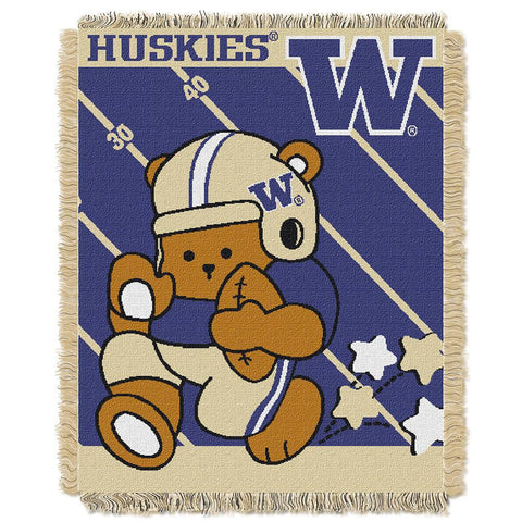 Washington Huskies NCAA Triple Woven Jacquard Throw (Fullback Baby Series) (36x48)