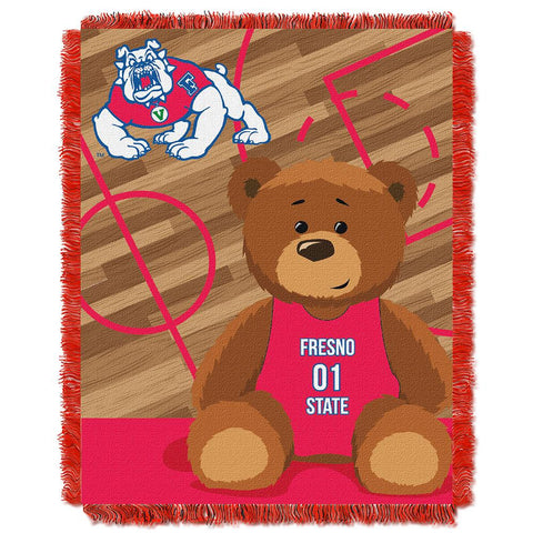 Fresno State Bulldogs NCAA Triple Woven Jacquard Throw (Fullback Baby Series) (36x48)