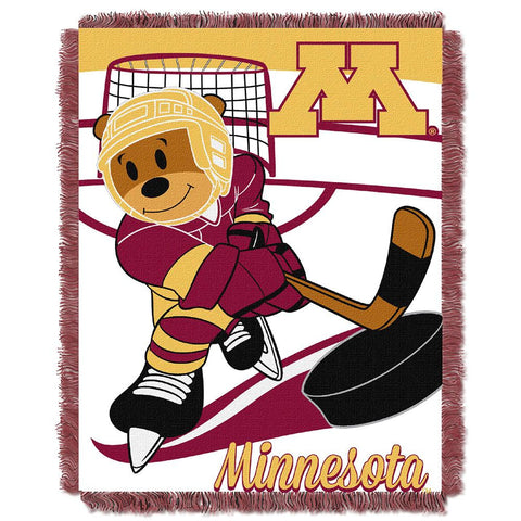 Minnesota Golden Gophers NCAA Triple Woven Jacquard Throw (Fullback Baby Series) (36x48)