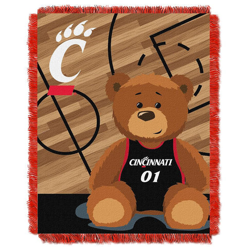 Cincinnati Bearcats NCAA Triple Woven Jacquard Throw (Fullback Baby Series) (36x48)