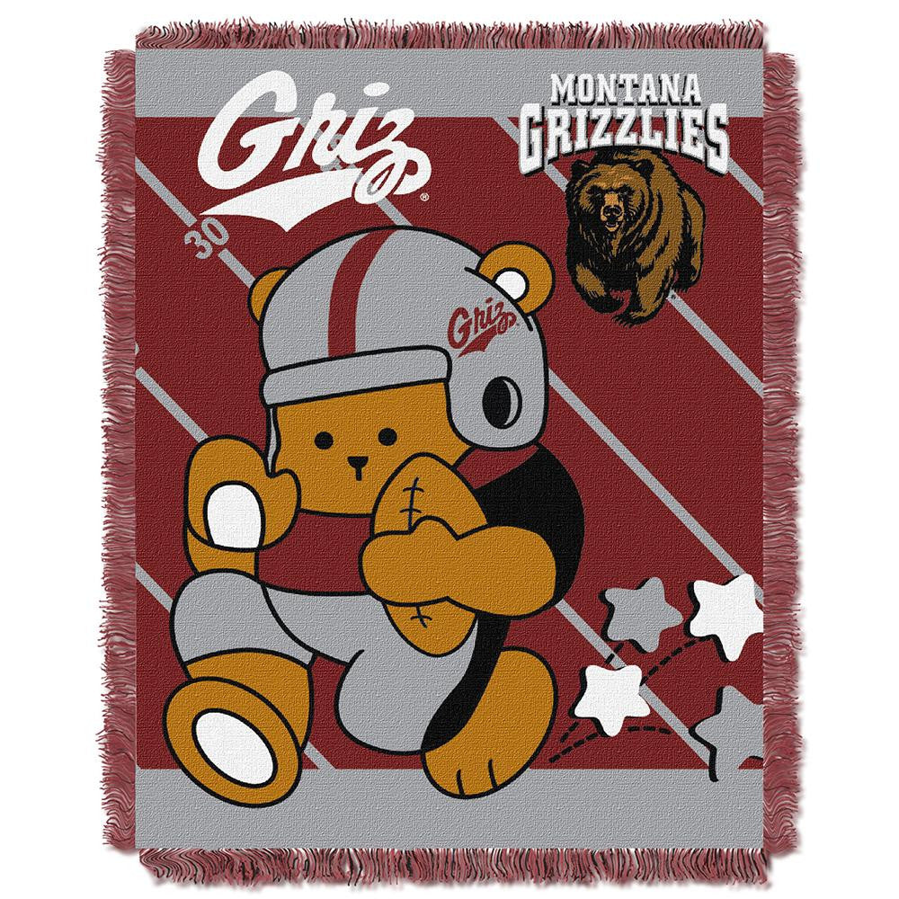 Montana Grizzlies NCAA Triple Woven Jacquard Throw (Fullback Baby Series) (36x48)