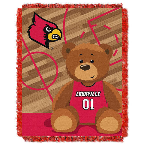 Louisville Cardinals NCAA Triple Woven Jacquard Throw (Fullback Baby Series) (36x48)