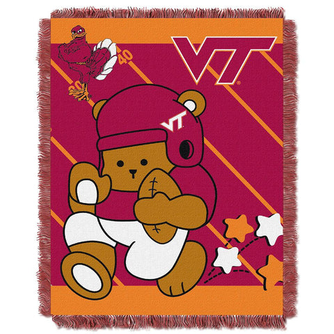 Virginia Tech Hokies NCAA Triple Woven Jacquard Throw (Fullback Baby Series) (36x48)