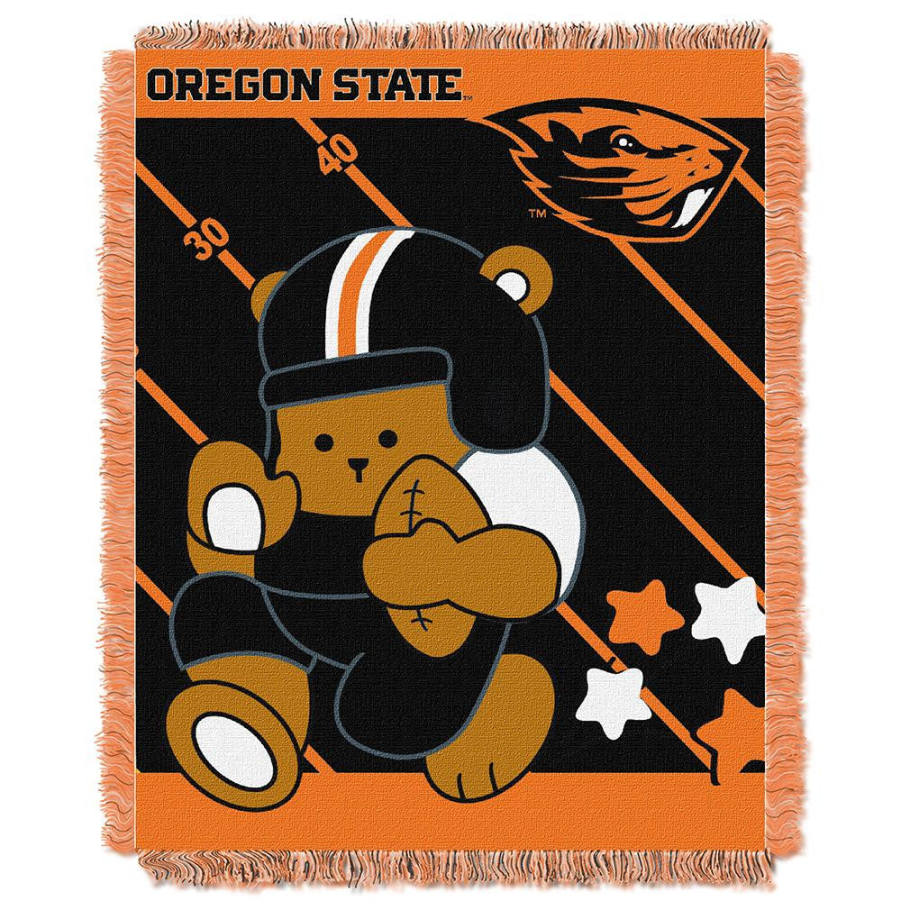 Oregon State Beavers NCAA Triple Woven Jacquard Throw (Fullback Baby Series) (36x48)